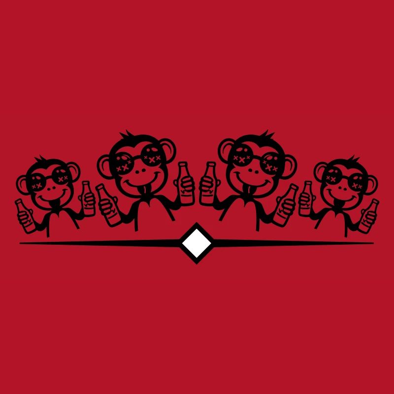 Monkey Party Team Funny