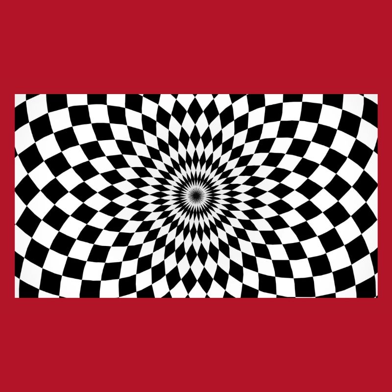 Optical Vortex Checker Illusion