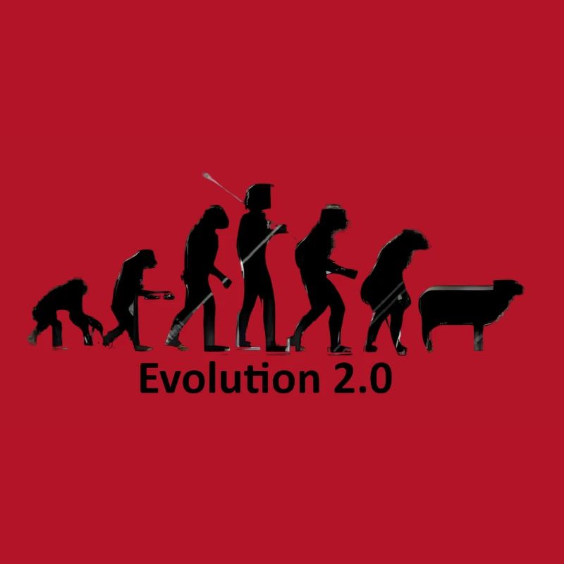 Human evolution in silhouette