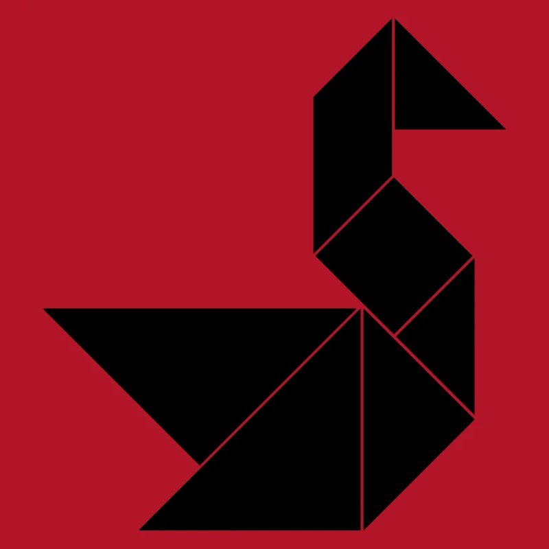 Tangram Schwan einfarbig