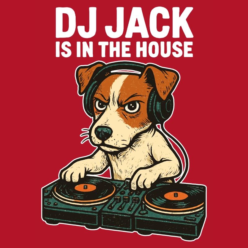 Jack Russell Terrier DJ Turntables Techno Geschenk