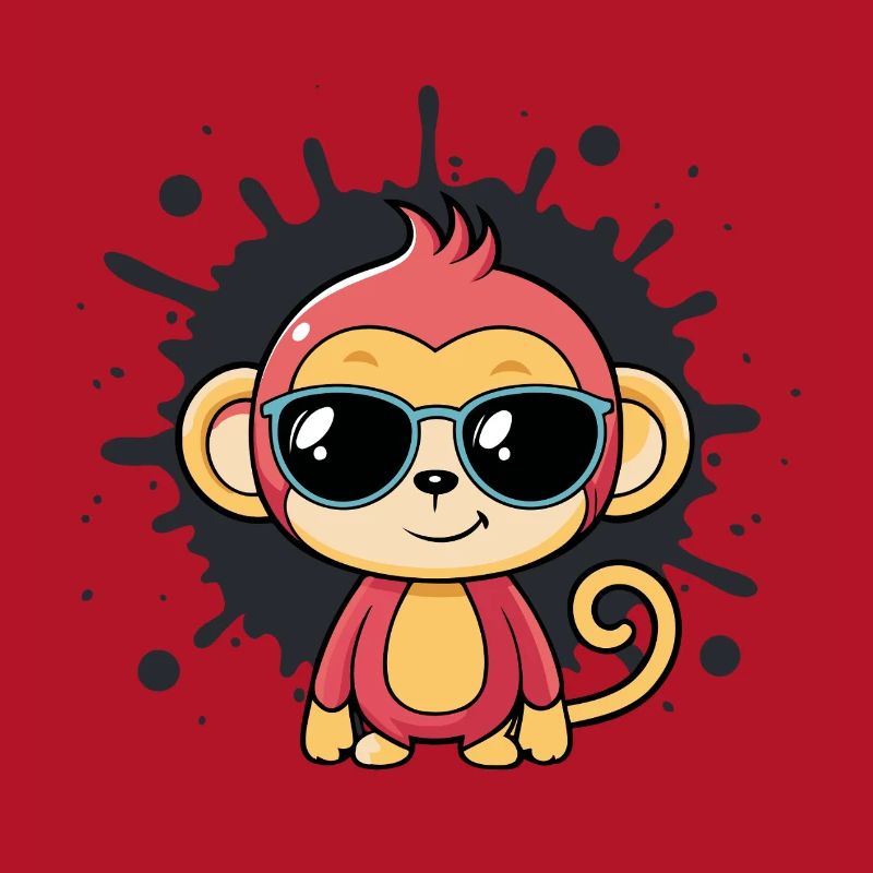 Monkey chic splash black glasses