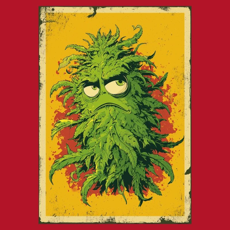 Grumpy Leaf Pop Art Cannabis