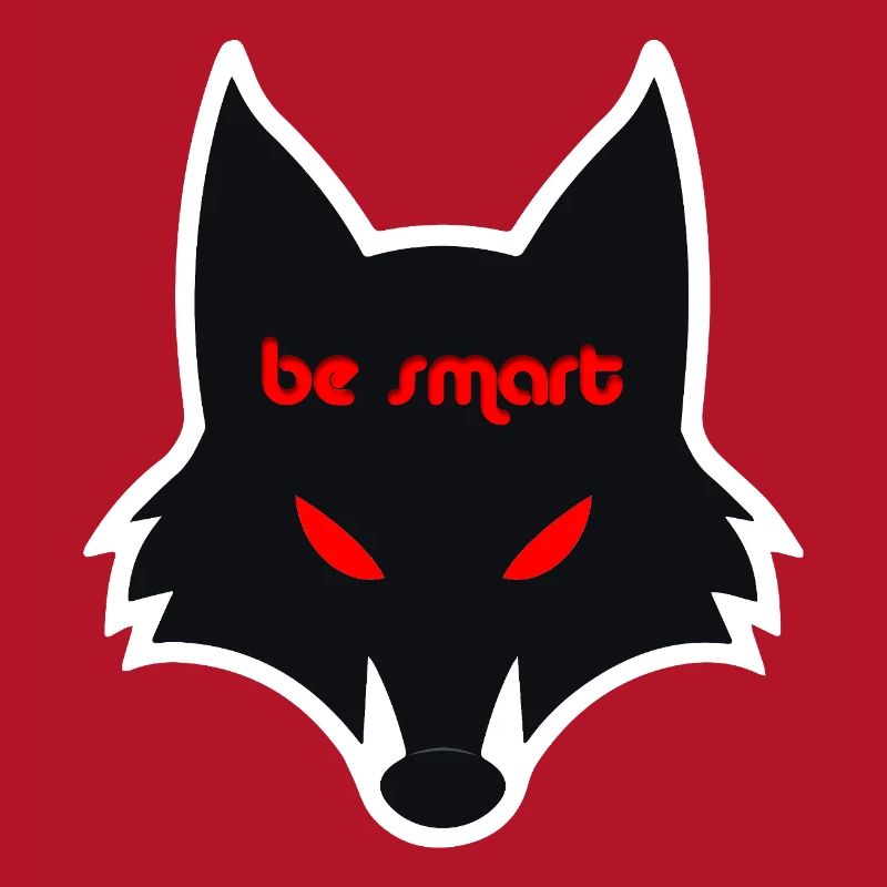 Düstere Wolfgrafik mit Botschaft