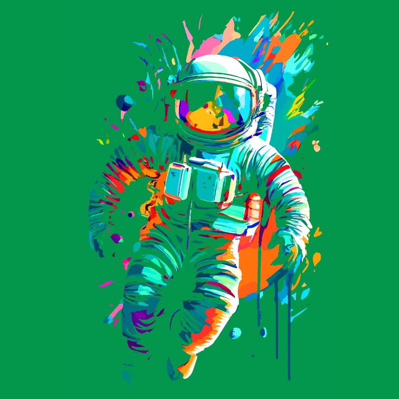 Astronaute de couleur dans l’espace spatial