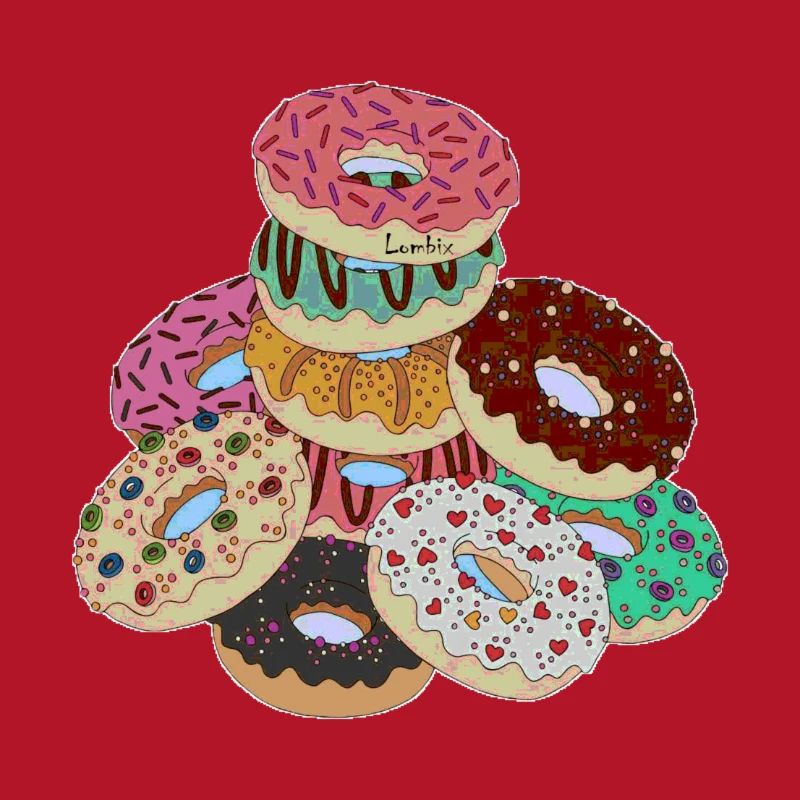 Pyramide der Regenbogen-Donuts