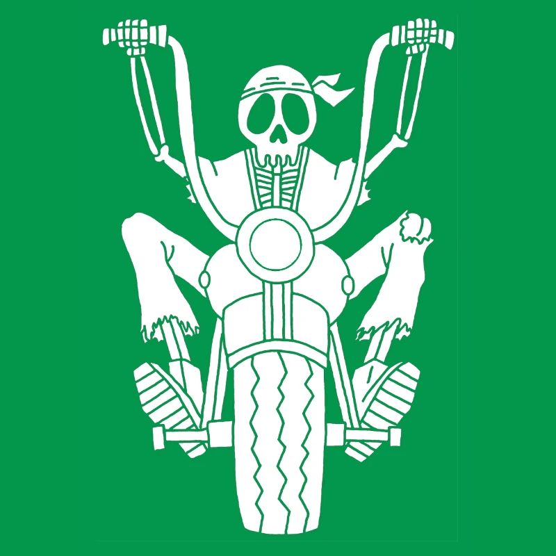 Skeleton Biker (White)