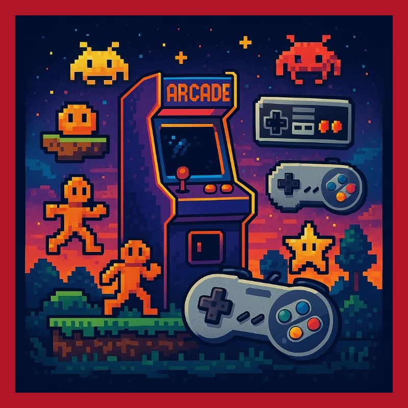 Conception de jeu d’arcade Pixel rétro