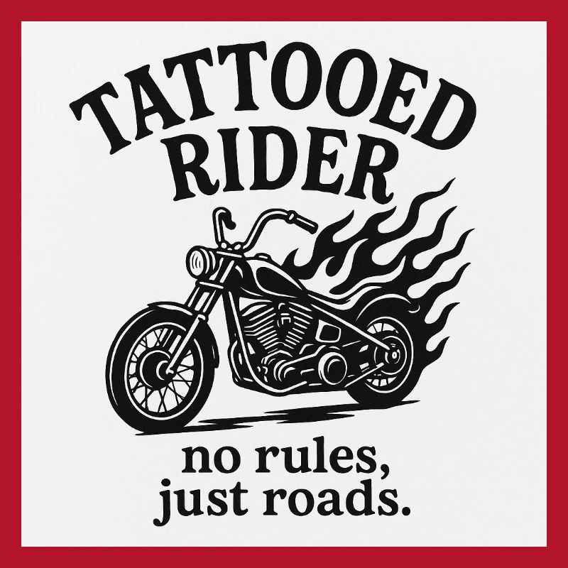Conception de moto de pilote tatoué