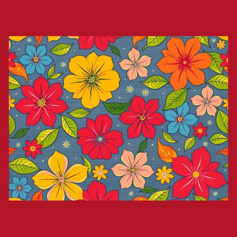 Floral pattern in boho design