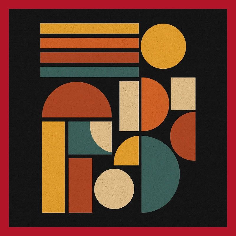 Geometric Colour Forms Retro