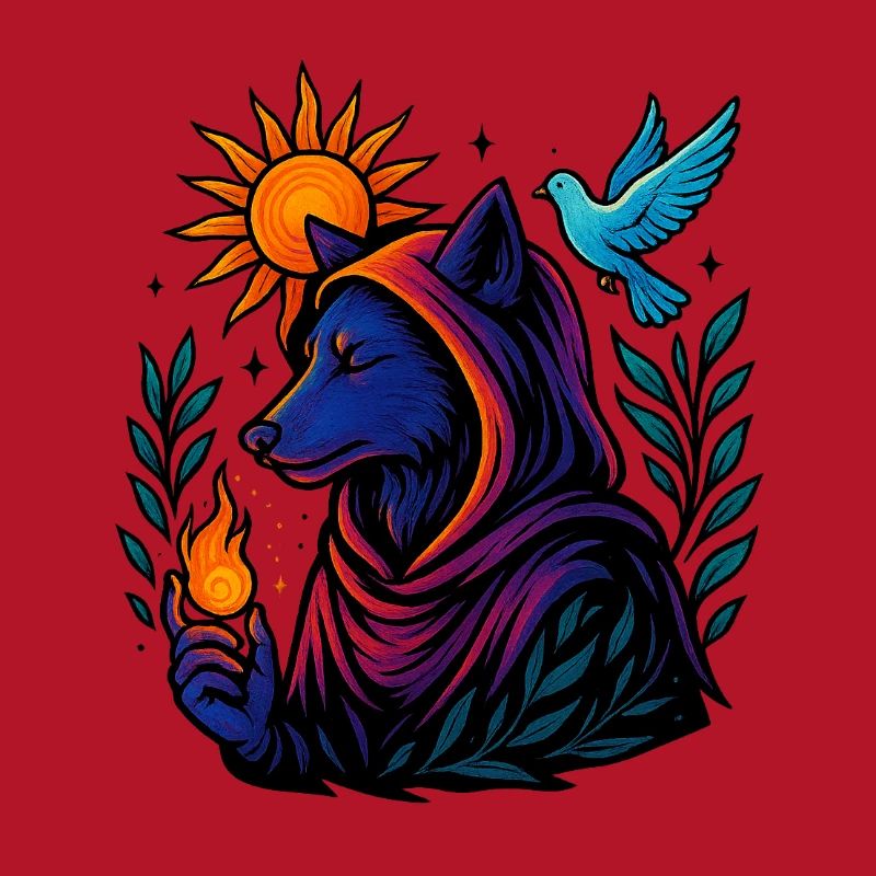 Flamme des Geistes – Kosmische Wolfskunst