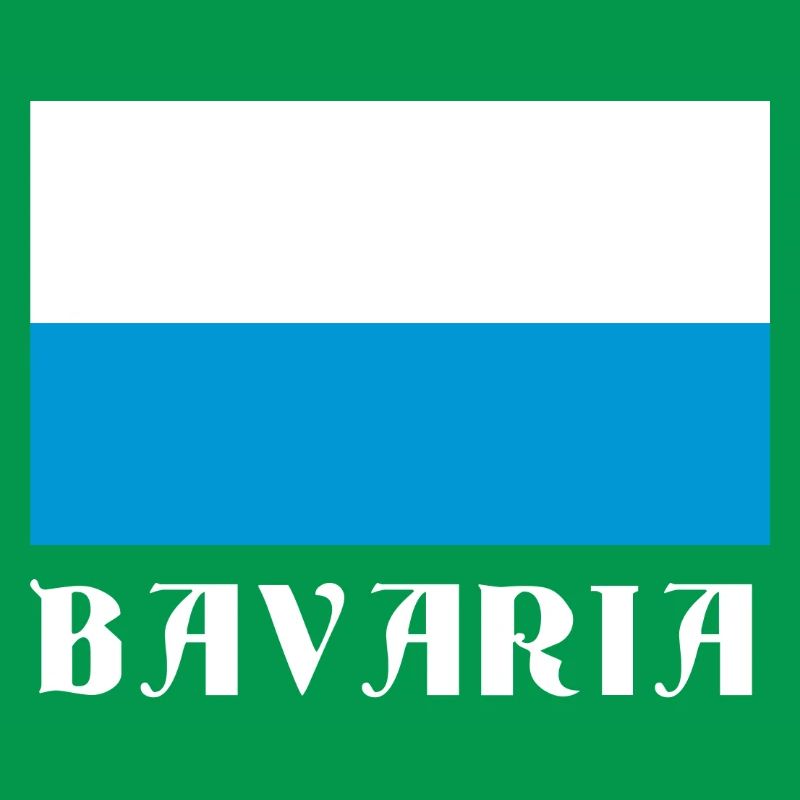 Drapeau de la Bavière avec texte gothique