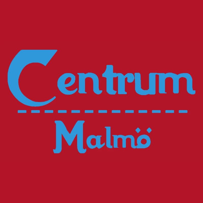 Centrum Malmö – Conception de texte bleu