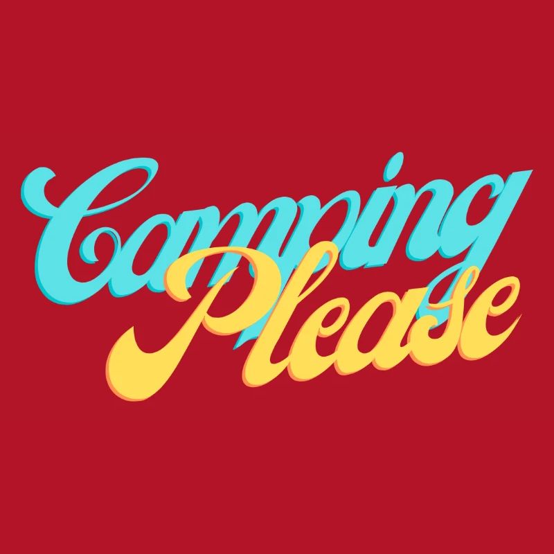 Camping Please Retro Script