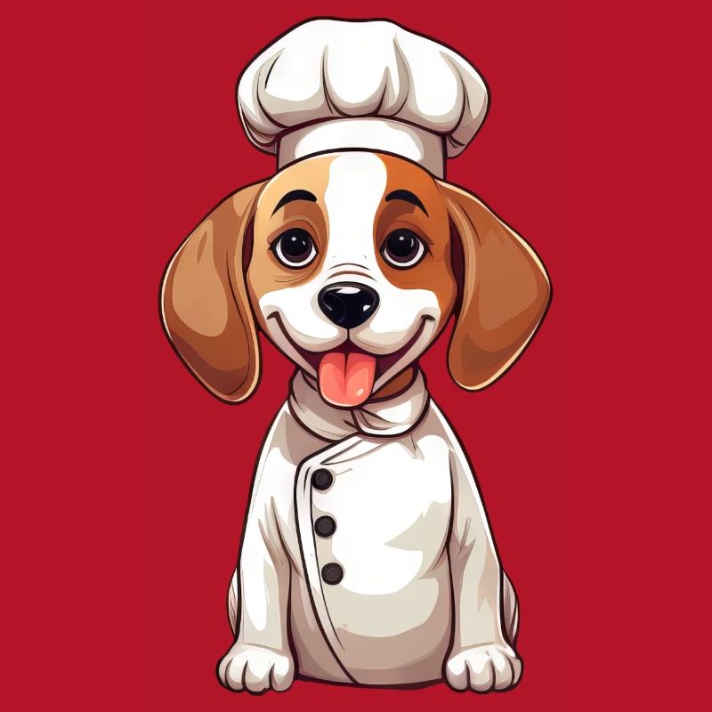 Cute Beagle Chef Comic Design