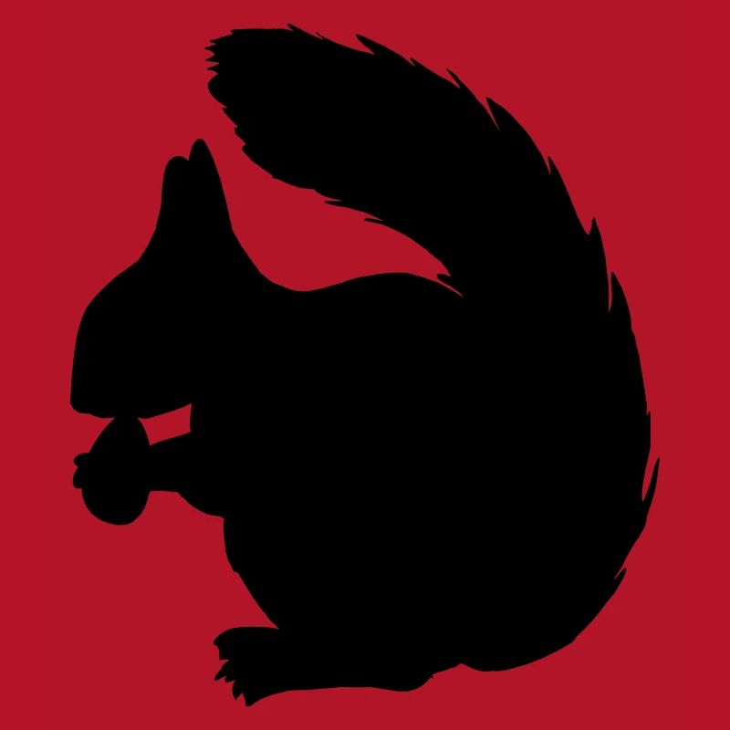 Eichhörnchen mit Nussschattenfigur