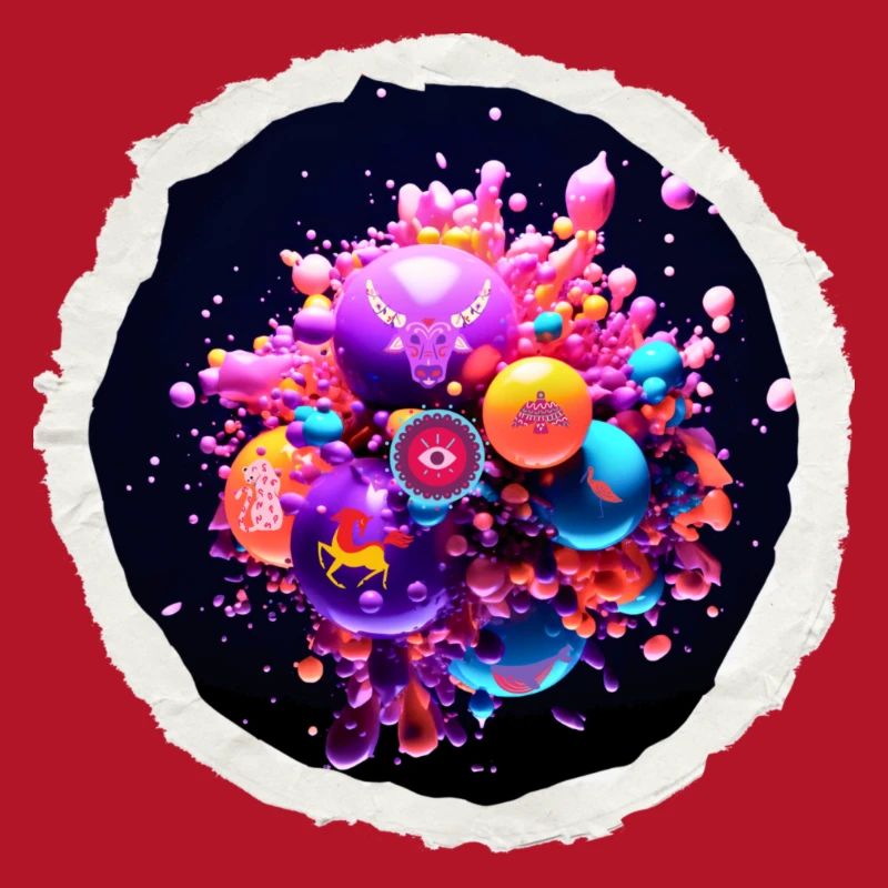 Kosmische funky Blasen