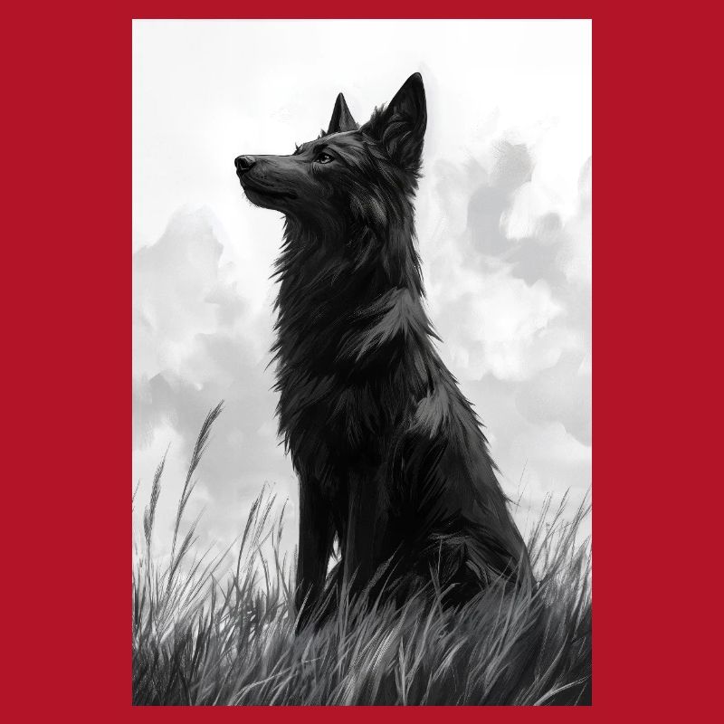 Illustration eines Wolfes