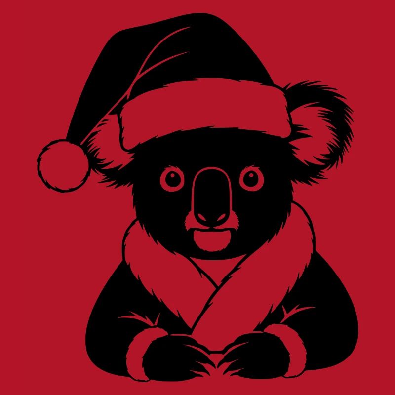 Christmas Koala Comic – Black & White
