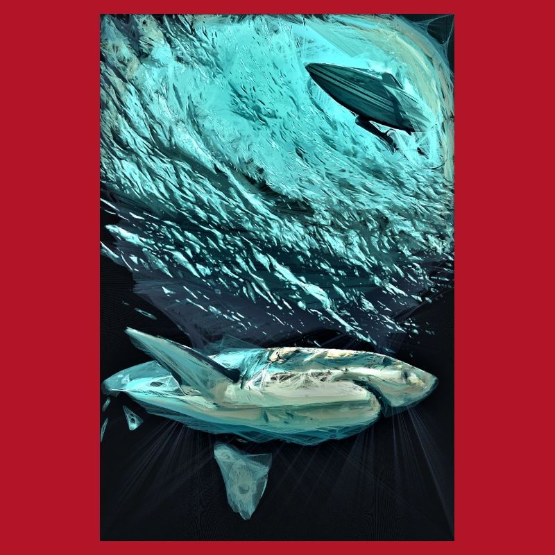 Turquoise Underwater Shark Dynamics
