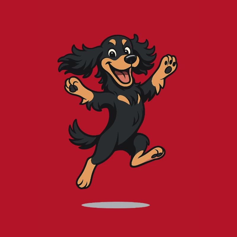 Bouncing Cartoon Cocker Spaniel