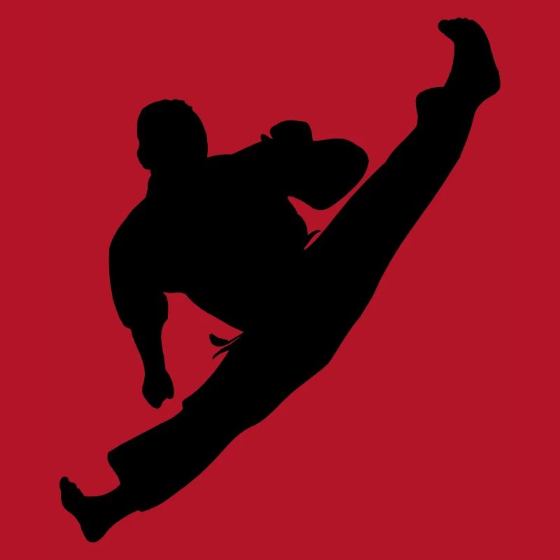 Jumpkick Geri Kick Karate oder Teakwondo