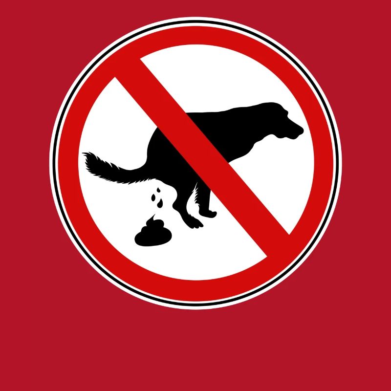Panneau d’interdiction de merde pour chiens