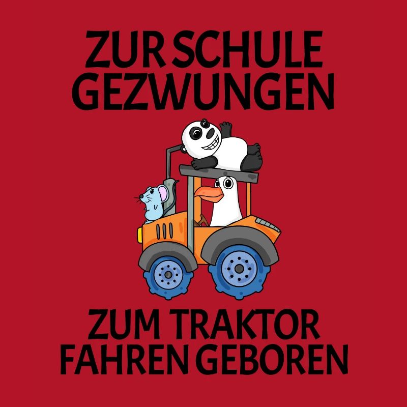 Schule Einschulung Traktor Geschenk Lustig