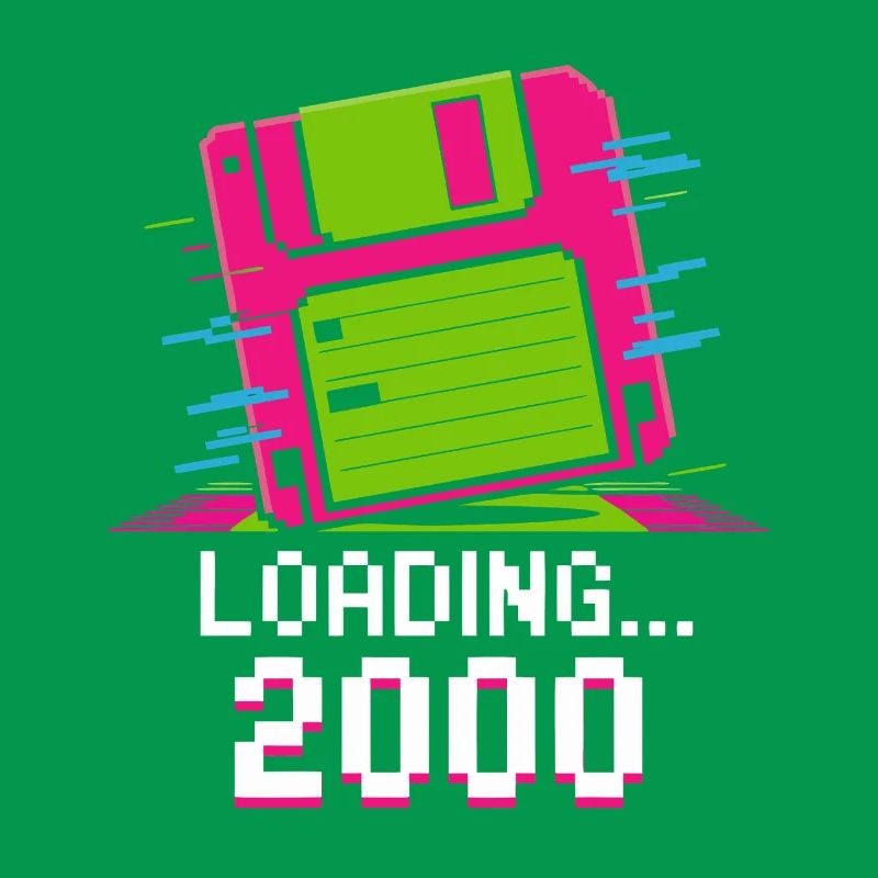 Loading 2000 Disketten-Design Retro Pixel Design