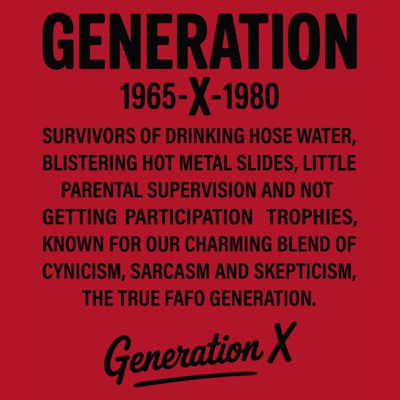 Conception de texte rétro de la génération X