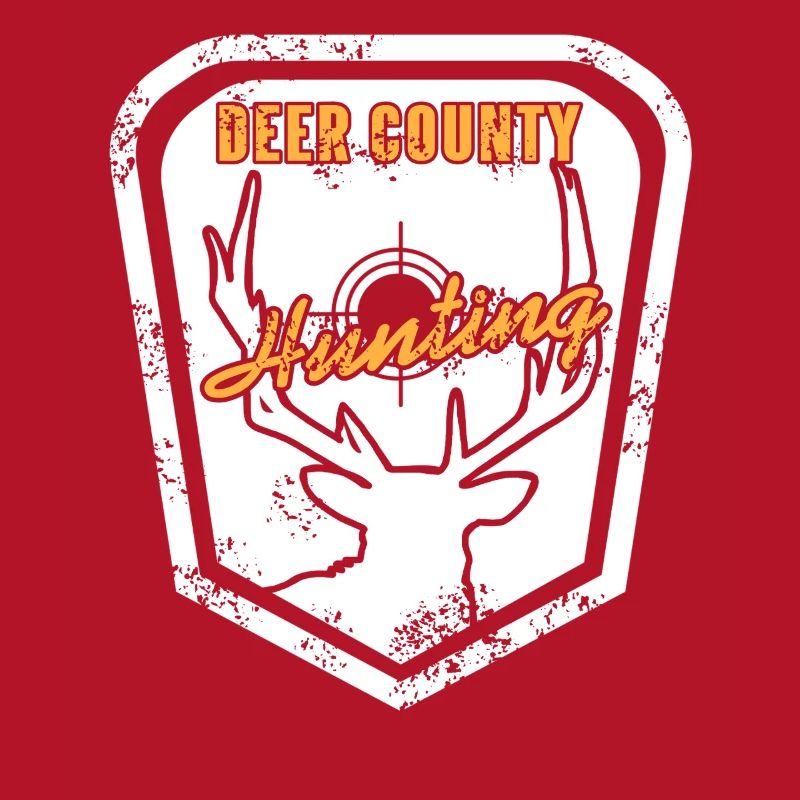 Deer County Hunting Rustic Skull Target Style