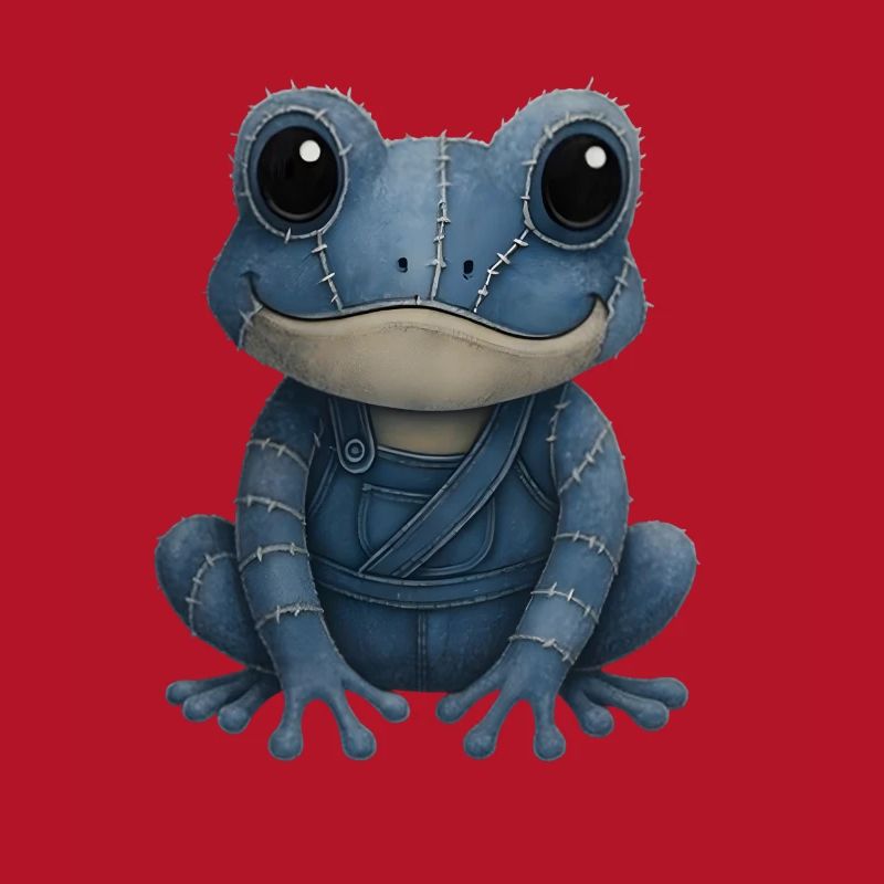 Denim Patchwork Frog