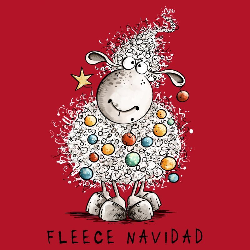 Fleece Navidad Weihnachtsschaf Cartoon Schaf