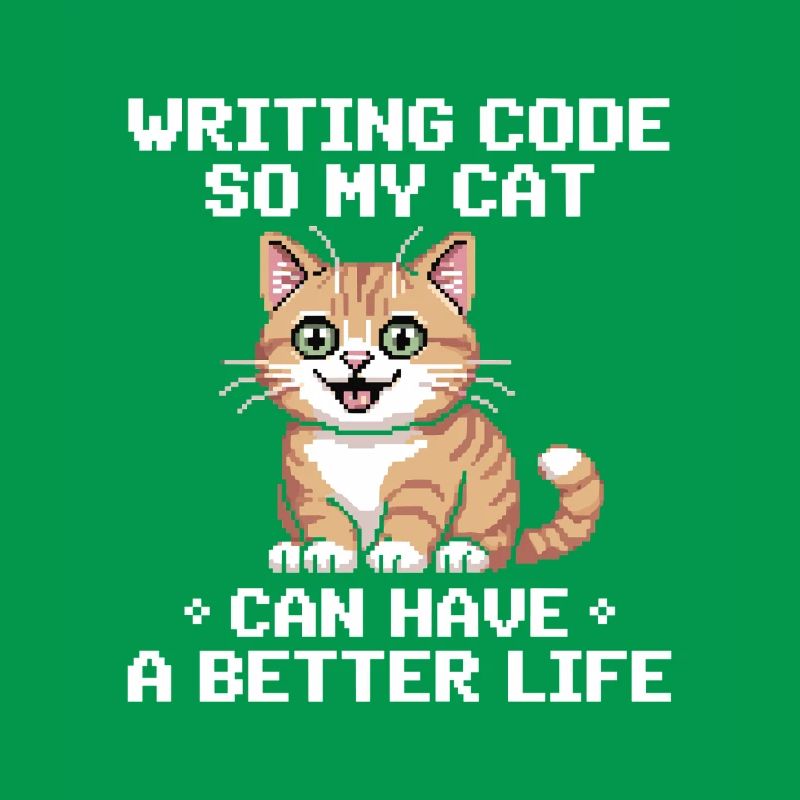 Programming Cat Funny Coding and Cat German