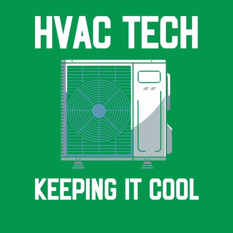 HVAC Tech Keeping It Cool Saying Technician
