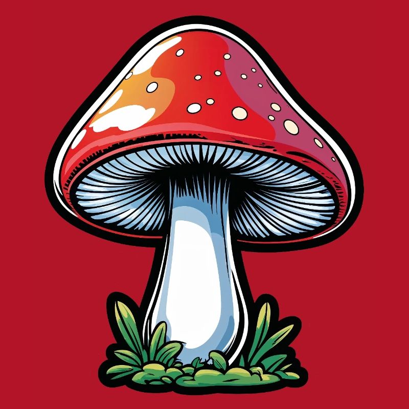 Red Toadstool Popart Design