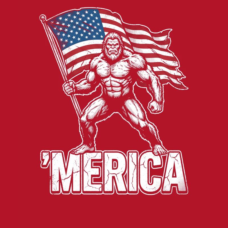 America Bigfoot Drôle 4 juillet Bigfoot Ameri