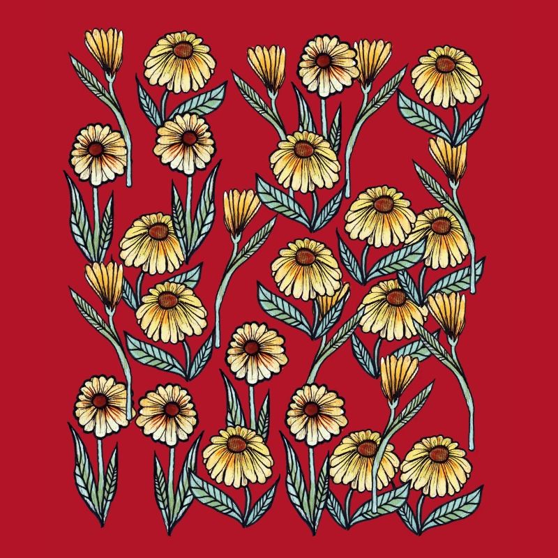 Sunlit Daisy Floral Pattern