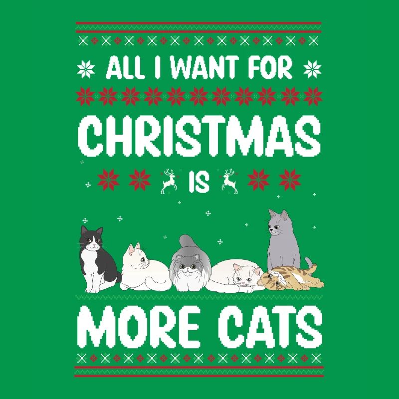 Cadeau de pull de Noël moche des chats de Noël