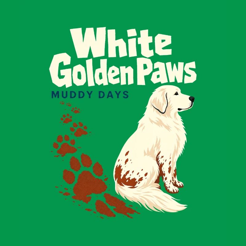 Maman du Golden Retriever blanc, Pattes dorées blanches Mudd