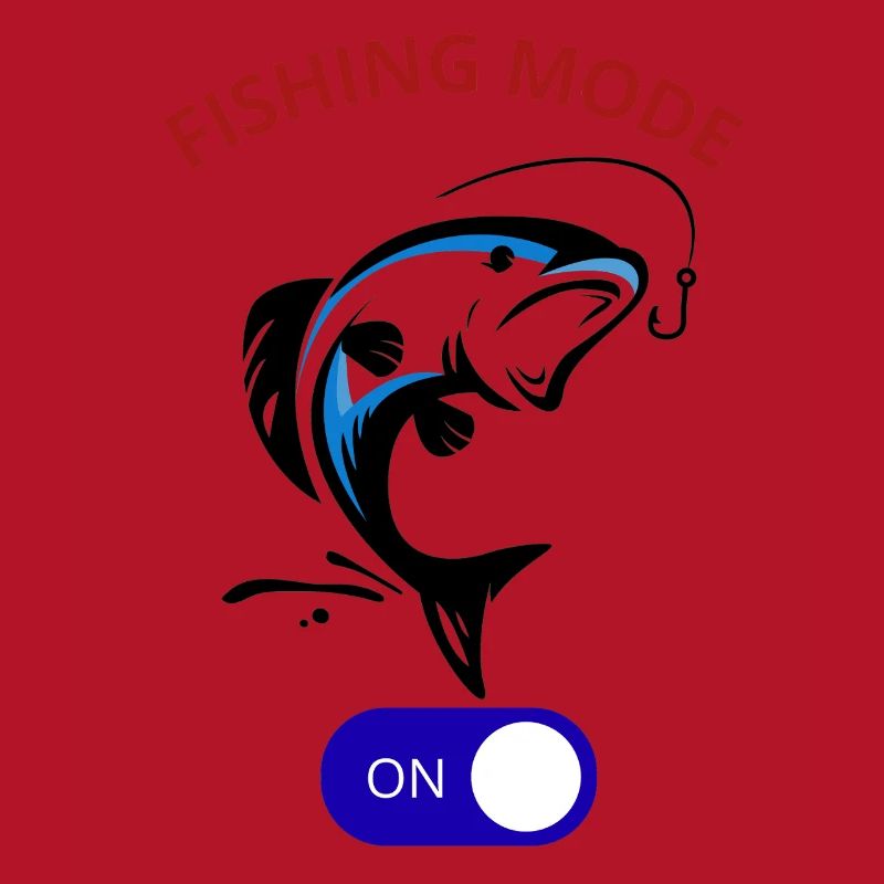 Angelmodus aktiviert Cool Angler Fish Hook Tee
