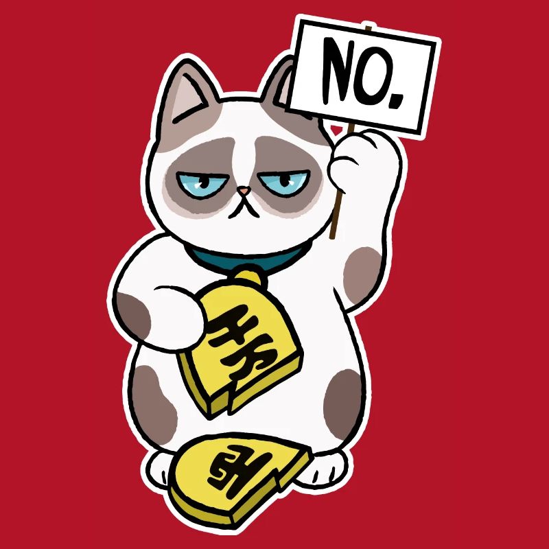 Conception de chat malchanceux
