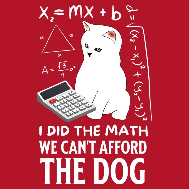 Humorous Cat Math Design