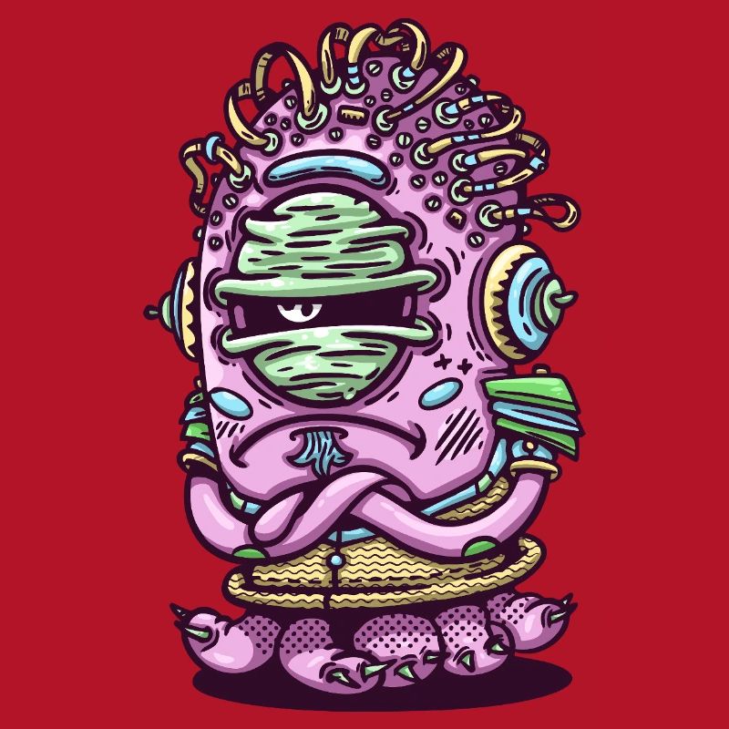 Créature extraterrestre rose de l’espace