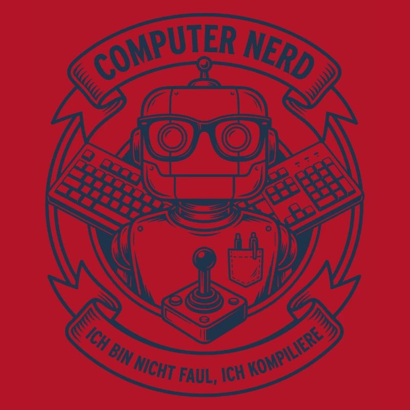 Computer Nerd Roboter Logo