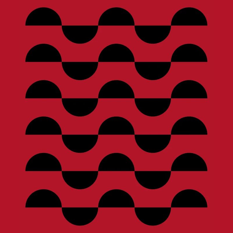 geometric wavy circles pattern design