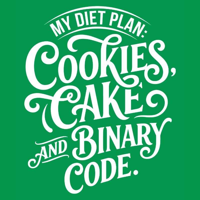 Cookies Cake Binary Code Design
