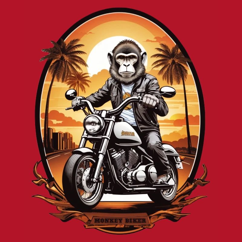 Monkey on motorcycle