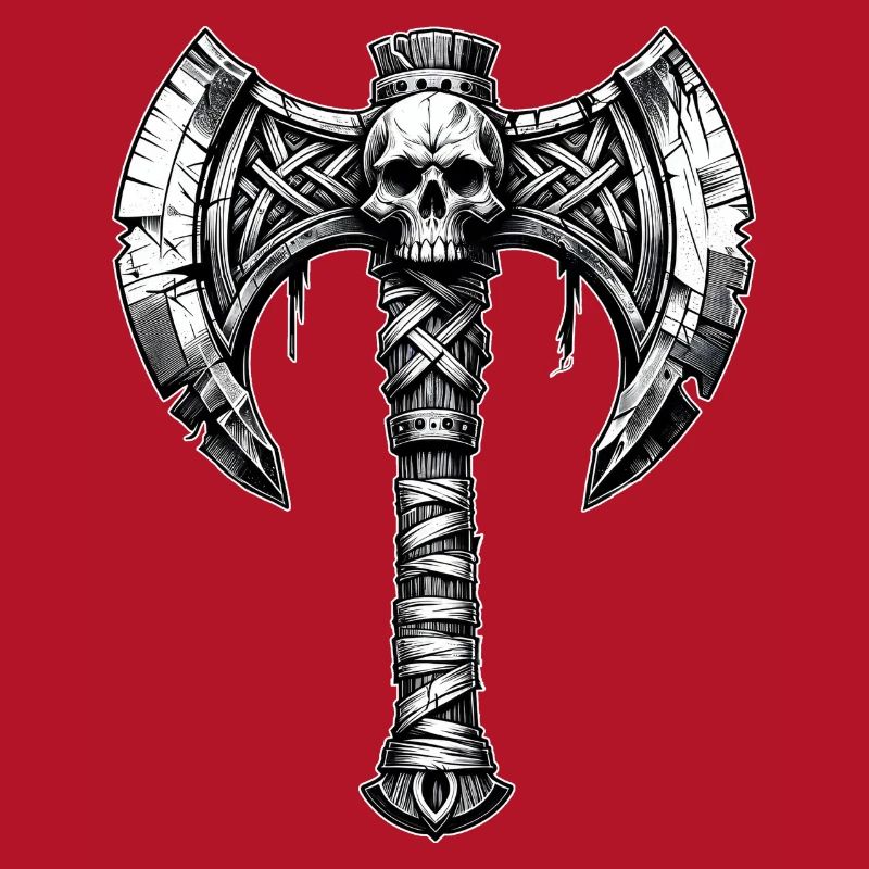 Axe throwing axe skull design